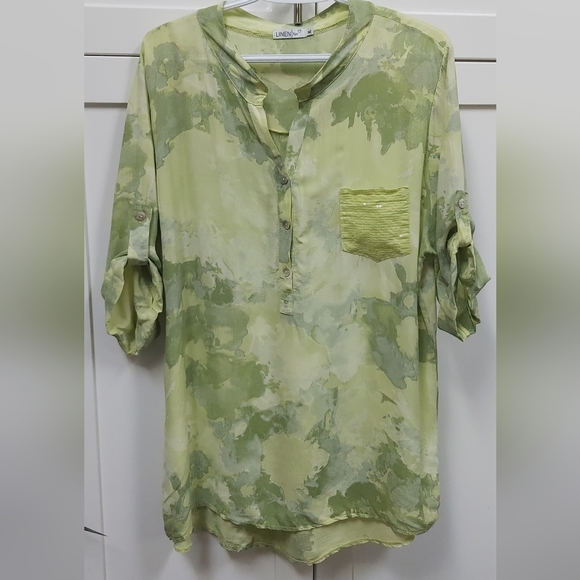 Linen Luv oversized tunic top - Picture 2 of 8